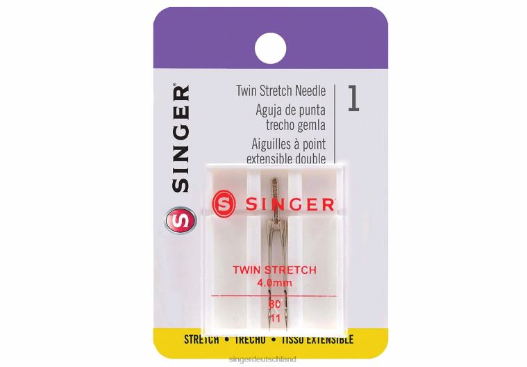 SINGER 4-mm-Zwillingsstretchnadeln Größe 80/11 Zubehör NNX4F92