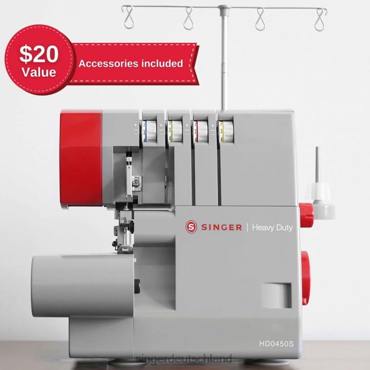 SINGER HD0450s Hochleistungs-Overlock- und Nähfußpaket Maschinen NNX4F19