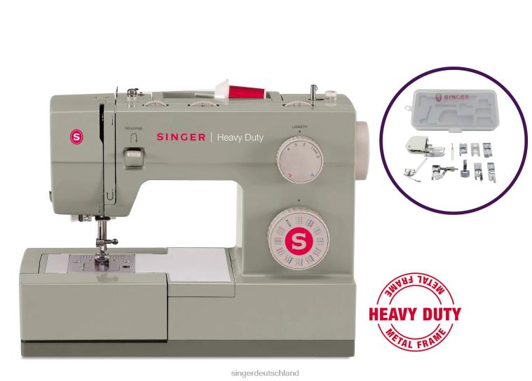 SINGER Heavy Duty 4452 und Nähfuß-Set im Paket Maschinen NNX4F5