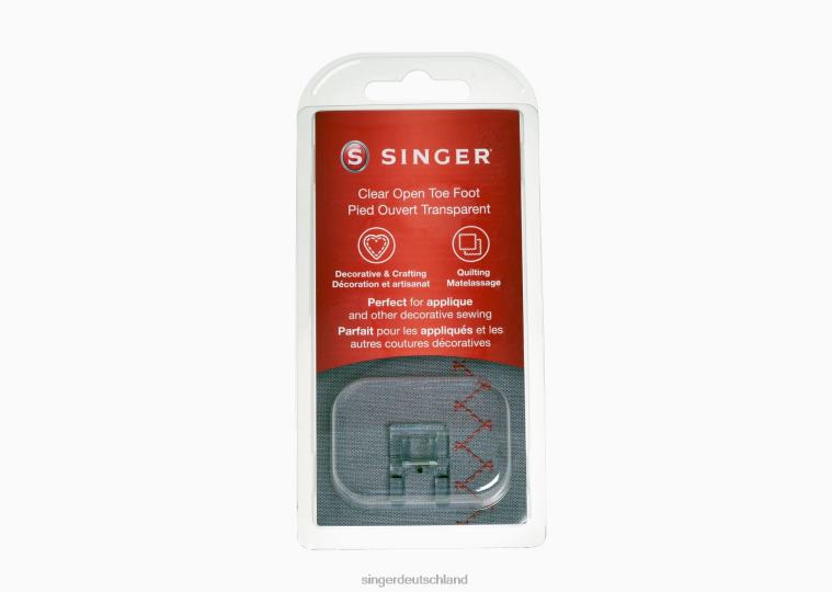 SINGER Transparenter Nähfuß mit offener Spitze für Näh- und Stickmaschinen der SE91-Serie Zubehör NNX4F137
